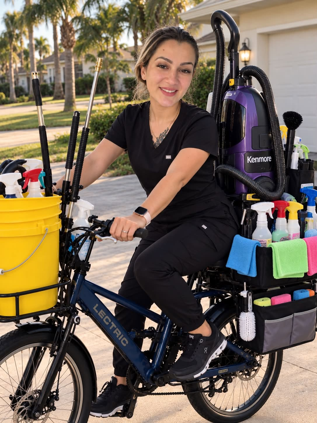 Carol's Cleaning professional with cleaning equipment