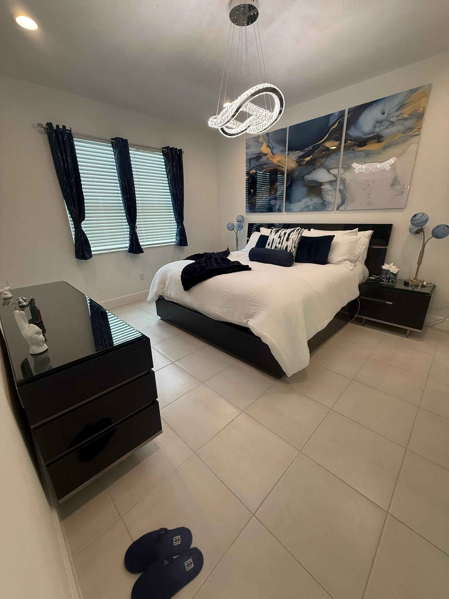 Clean modern bedroom