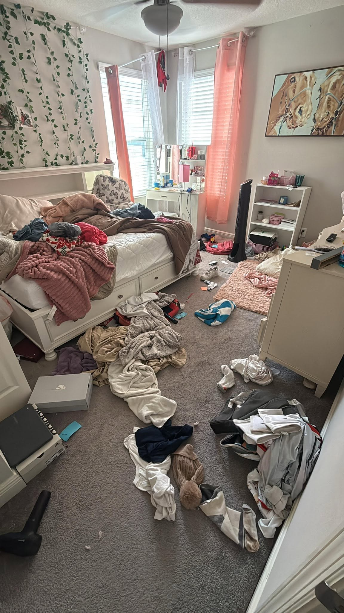 Bedroom before cleaning